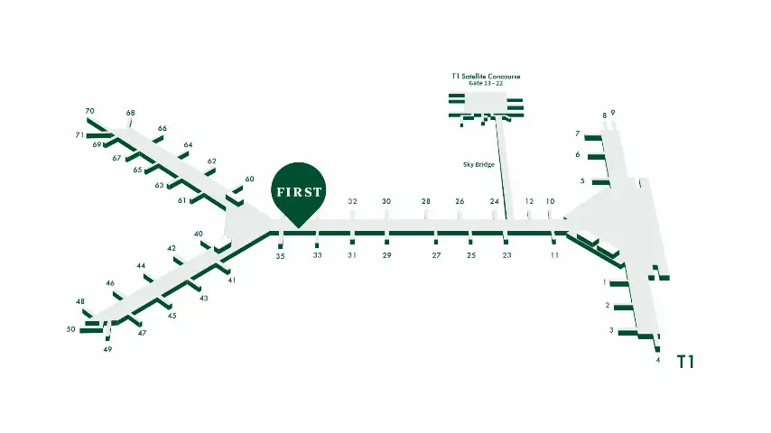 Фотографии галереи проезда услуги First Lounge (западный зал - вылет) в аэропорту Гонконг (HKG)